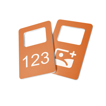 Jeton vestiaire numéroté Mélodie en aluminium 45 x 30 mm personnalisé - par pièce