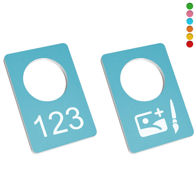 Jeton vestiaire numéroté Harmonie en aluminium 45 x 30 mm personnalisé - par pièce