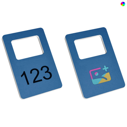 Jeton vestiaire numéroté en aluminium 45 x 30 mm personnalisé - par pièce