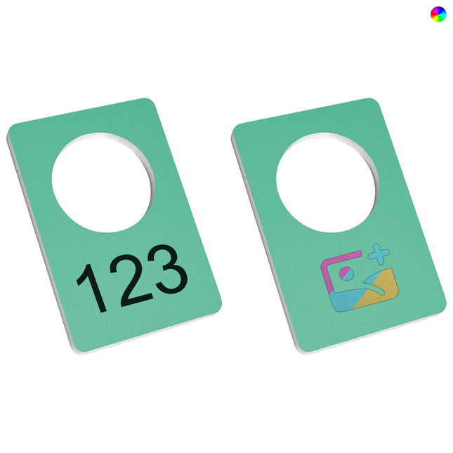 Jeton vestiaire numéroté en aluminium 45 x 30 mm personnalisé - par pièce