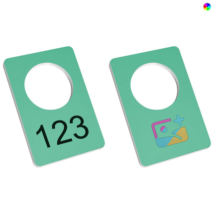 Jeton vestiaire numéroté en aluminium 45 x 30 mm personnalisé - par pièce
