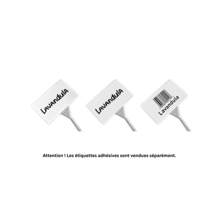 Étiquettes à planter inclinées plastique - 160 x 100 mm - 10 étiquettes