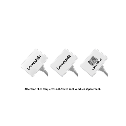 Étiquettes à planter inclinées plastique - 95 x 65 mm - 10 étiquettes