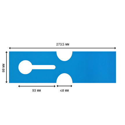 Grandes étiquettes à boucle personnalisées bleues avec code-barres - PEHD - 273,5  x 80 mm - 100 étiquettes