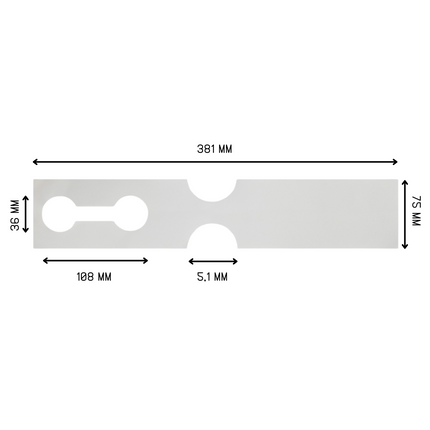 Étiquettes à boucle personnalisées blanches avec code-barres - PEHD - 381 x 75 mm - 100 étiquettes