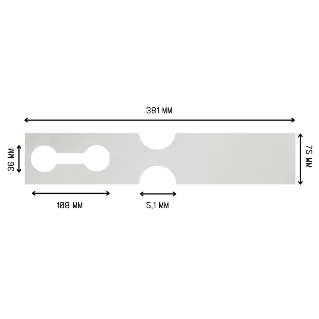 Étiquettes à boucle numérotées blanches PEHD - 381 x 75 mm - 100 étiquettes