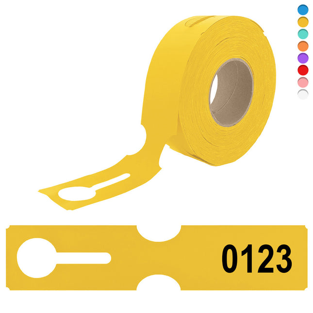 Grandes étiquettes à boucle numérotées - 273 x 59 mm - 100 étiquettes