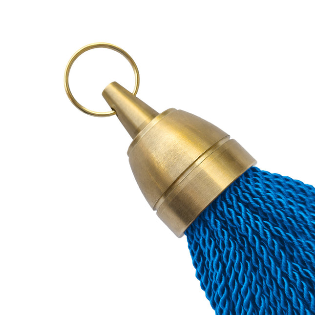 Porte-clés hôtel vierge Philadelphie bleu - laiton - 140 mm - par pièce