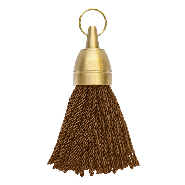 Porte-clés hôtel vierge Philadelphie marron - laiton - 140 mm - par pièce