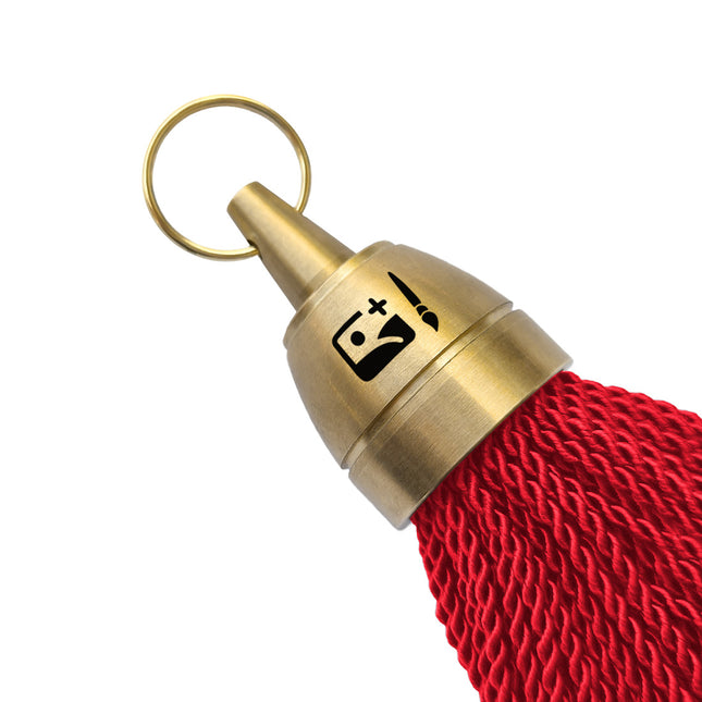 Porte-clés hôtel gravé Philadelphie rouge - laiton - 140 mm - par pièce