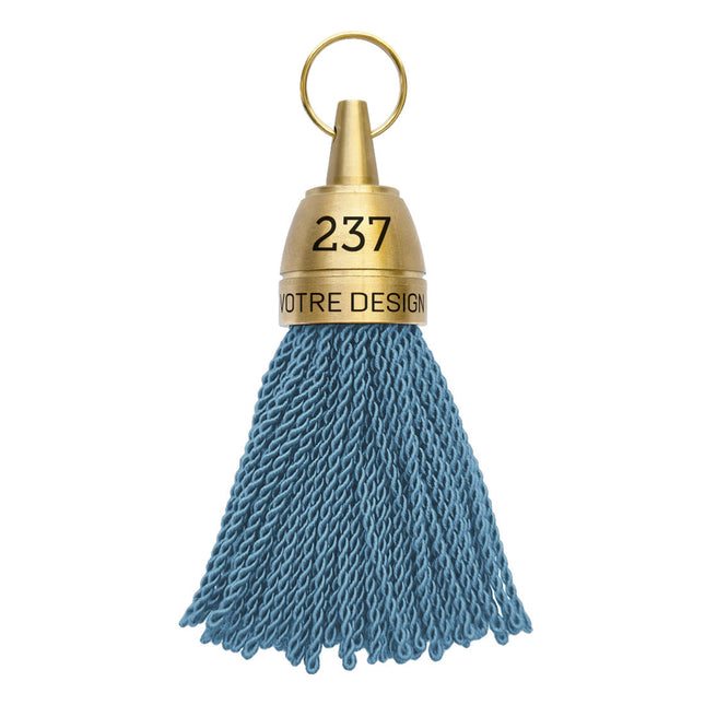 Porte-clés hôtel gravé Philadelphie bleu glacier - laiton - 140 mm - par pièce