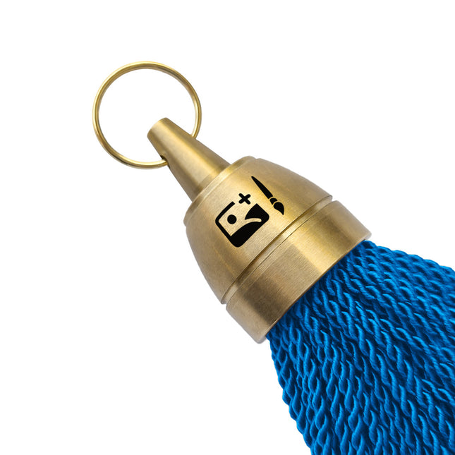 Porte-clés hôtel gravé Philadelphie bleu - laiton - 140 mm - par pièce