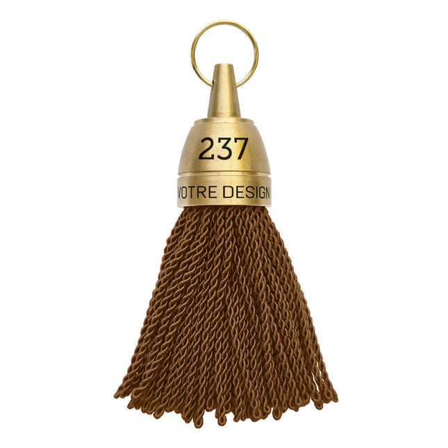 Porte-clés hôtel gravé Philadelphie marron - laiton - 140 mm - par pièce