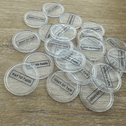 Jetons personnalisés transparents - par  1000 pièces