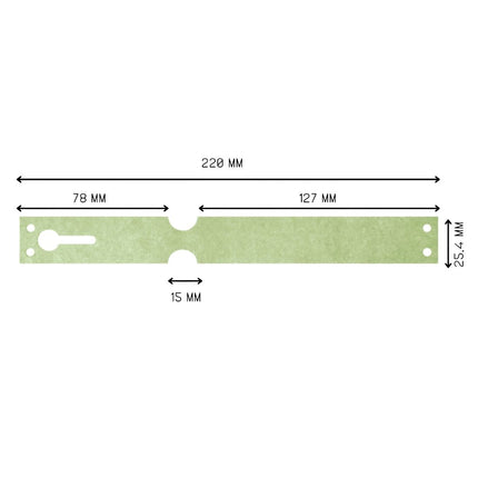 Étiquettes à boucle Tyvek sur rouleau - 220 x 25,4 mm - 1000 étiquettes
