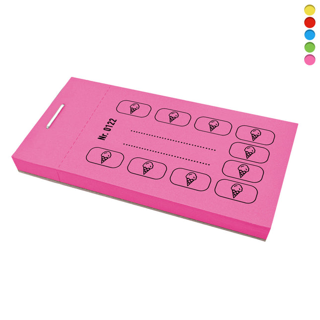 Carnet de tickets de consommation glace - 50 tickets