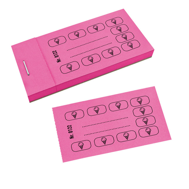 Carnet de tickets de consommation glace - 50 tickets