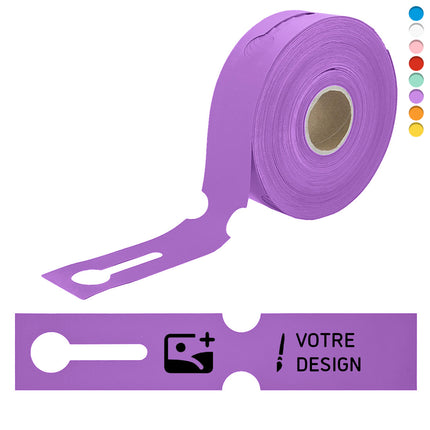 Étiquettes à boucle personnalisées pour bac E2 - 260 x 50 mm - 100 étiquettes