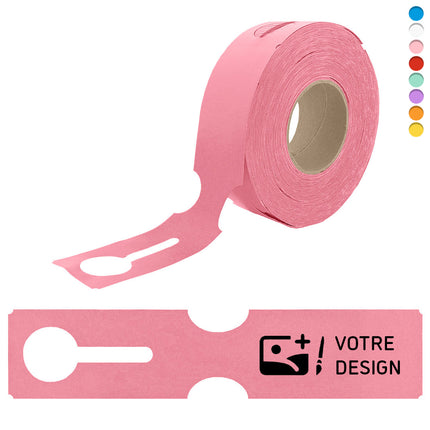 Grandes étiquettes à boucle personnalisées - 273,5 x 59 mm - 100 étiquettes