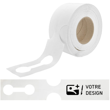 Étiquettes à boucle Giant personnalisées - 381 x 75 mm - 100 étiquettes