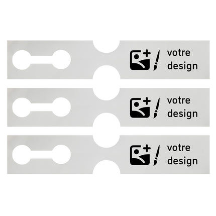 Étiquettes à boucle Giant personnalisées - 381 x 75 mm - 100 étiquettes