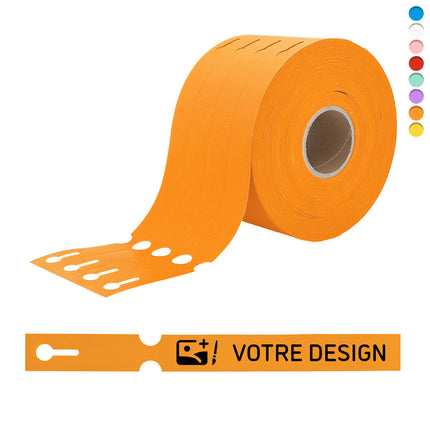 Étiquettes à boucle personnalisées - 250 x 25 mm- 4 voies - 100 étiquettes