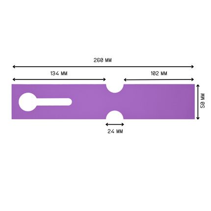Étiquettes à boucle personnalisées pour bac E2 - 260 x 50 mm - 100 étiquettes