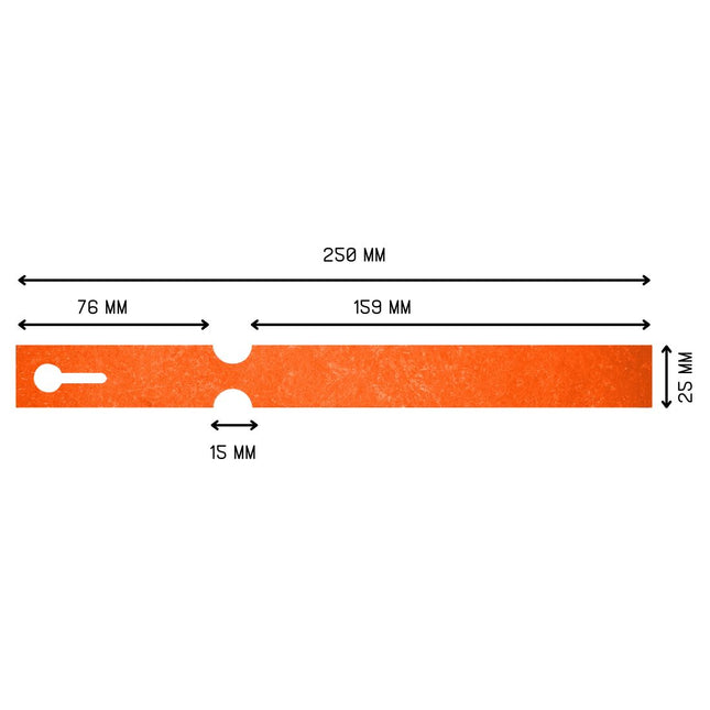 Étiquettes à boucle personnalisées - 250 x 25 mm- 4 voies - 100 étiquettes