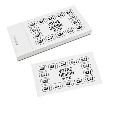 Carnet de tickets de consommation à personnaliser 14 cases - 1000 tickets