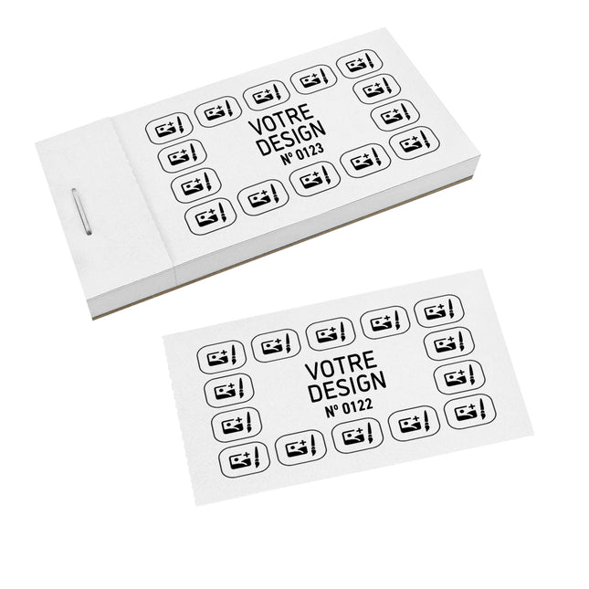 Carnet de tickets de consommation à personnaliser 14 cases - 1000 tickets