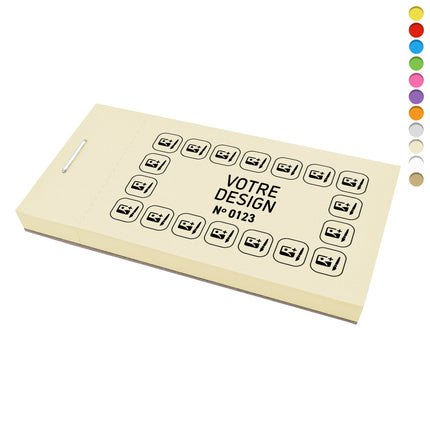 Carnet de tickets de consommation à personnaliser 18 cases - 1000 tickets