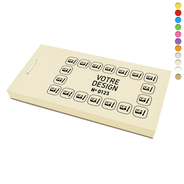 Carnet de tickets de consommation à personnaliser 18 cases - 1000 tickets