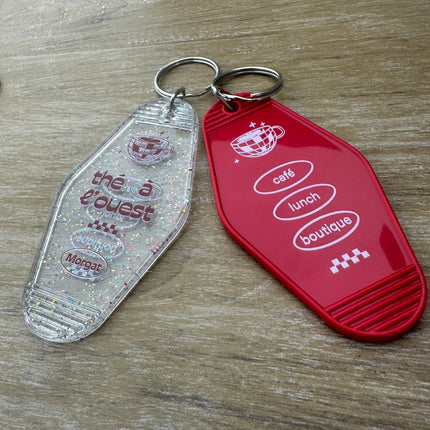 Porte-clés hôtel Hunter personnalisé - plastique - par pièce - 88 x 45 mm