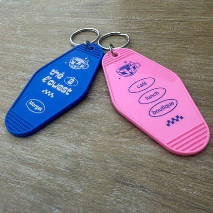 Porte-clés hôtel Hunter personnalisé - plastique - par pièce - 88 x 45 mm