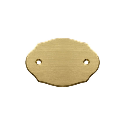 Plaque de porte vierge en laiton - 75 x 50 mm - par pièce
