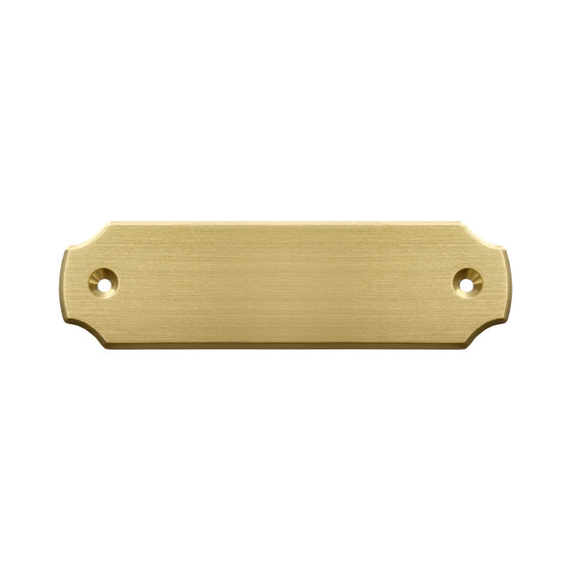 Plaque de porte vierge en laiton - 100 x 28 mm - par pièce