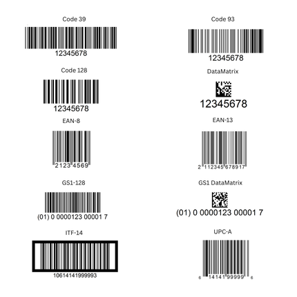 Étiquettes à boucle personnalisées avec code-barres - PEHD - 260 x 50 mm - 100 étiquettes