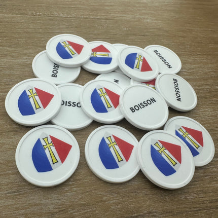 Jetons personnalisés -  Ø29 mm - 100 pièces