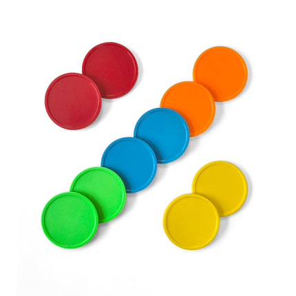 Ensemble de jetons couleurs basiques - Ø29 mm - 500 pièces