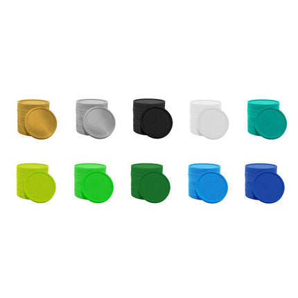 Ensemble de jetons couleurs océan - Ø29 mm - 1000 pièces