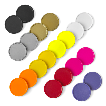Ensemble de jetons couleurs coucher de soleil - Ø29 mm - 1000 pièces