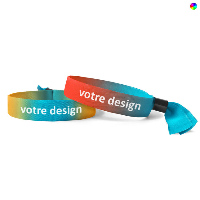 Bracelets en tissu personnalisés - 100 pièces