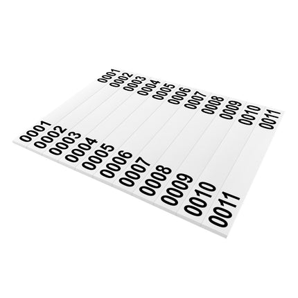 Étiquettes pour arbres numérotées PET - 210 x 25,4 mm - 110 étiquettes