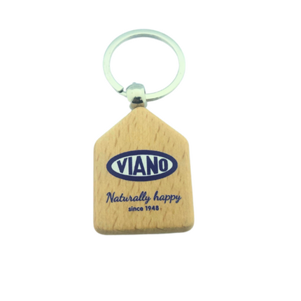 Porte-clés personnalisé en bois maison - 45 x 35 mm - par pièce