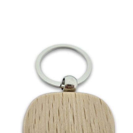 Porte-clés personnalisé en bois triangle - 40 x 40 mm - par pièce