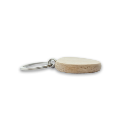 Porte-clés personnalisé en bois triangle - 40 x 40 mm - par pièce