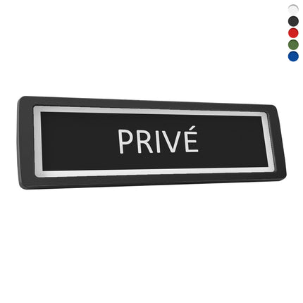 Plaque de porte privé - plastique - 178 x 50 mm