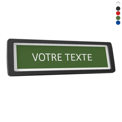 Plaque de porte avec texte - plastique - 178 x 50 mm