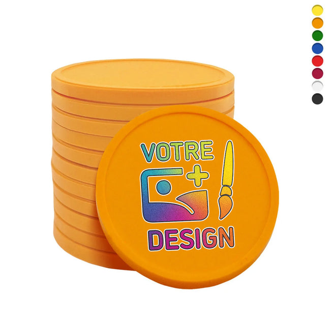 Jetons personnalisés en fécule de pomme de terre -  Ø29 mm - 100 pièces