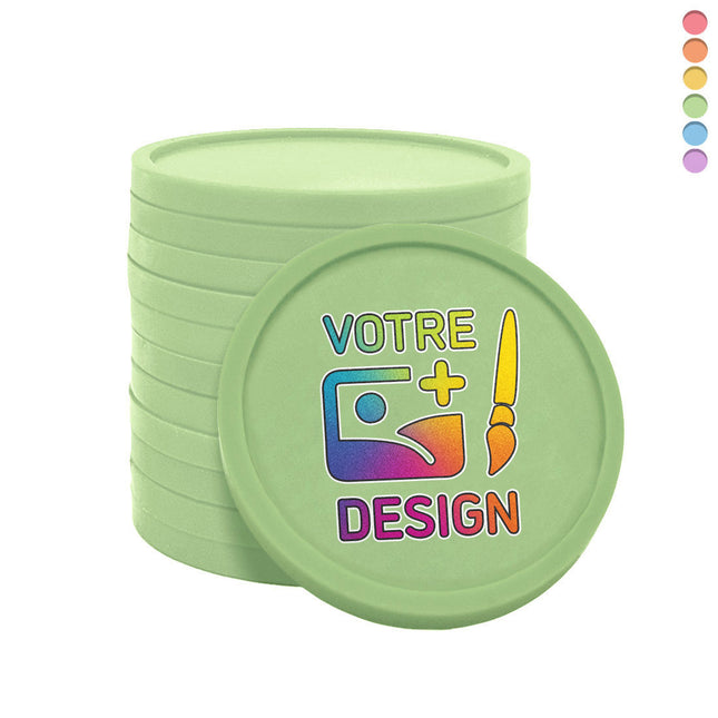 Jetons personnalisés recyclés - Ø29 mm - 100 pièces